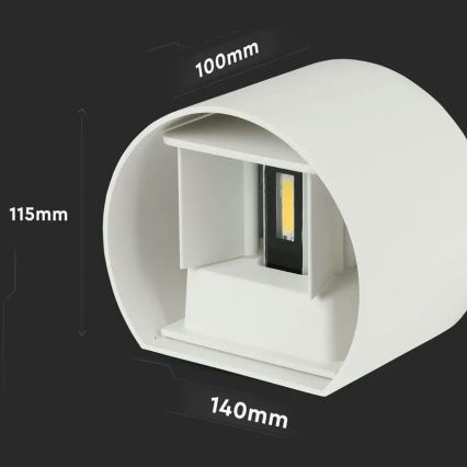 Udendørs LED væglampe LED/6W/230V 4000K IP65 hvid