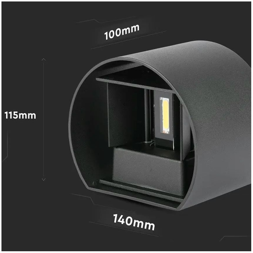 Udendørs LED væglampe LED/6W/230V 4000K IP65 sort
