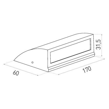 Udendørs LED væglampe LED/6W/230V IP54
