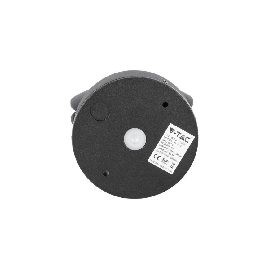 LED Udendørs wall flexible lys LED/7W/230V 4000K IP65 sort