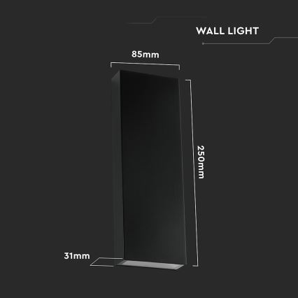 Udendørs LED væglampe LED/8W/230V 4000K IP65 sort