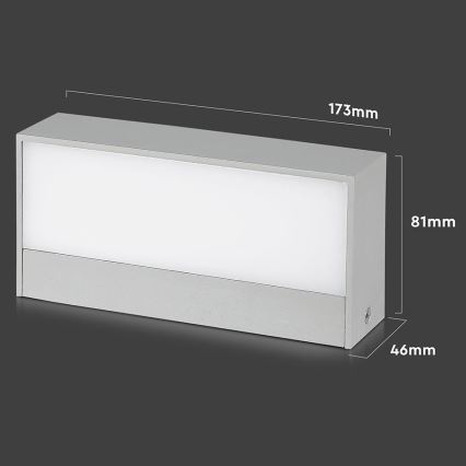 Udendørs LED væglampe LED/9W/230V 6500K IP65