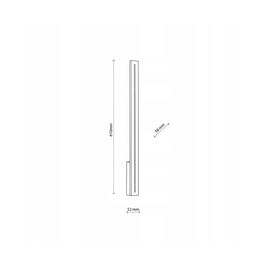 Udendørs LED væglampe LINEA LED/12W/230V IP65 61 cm antracit
