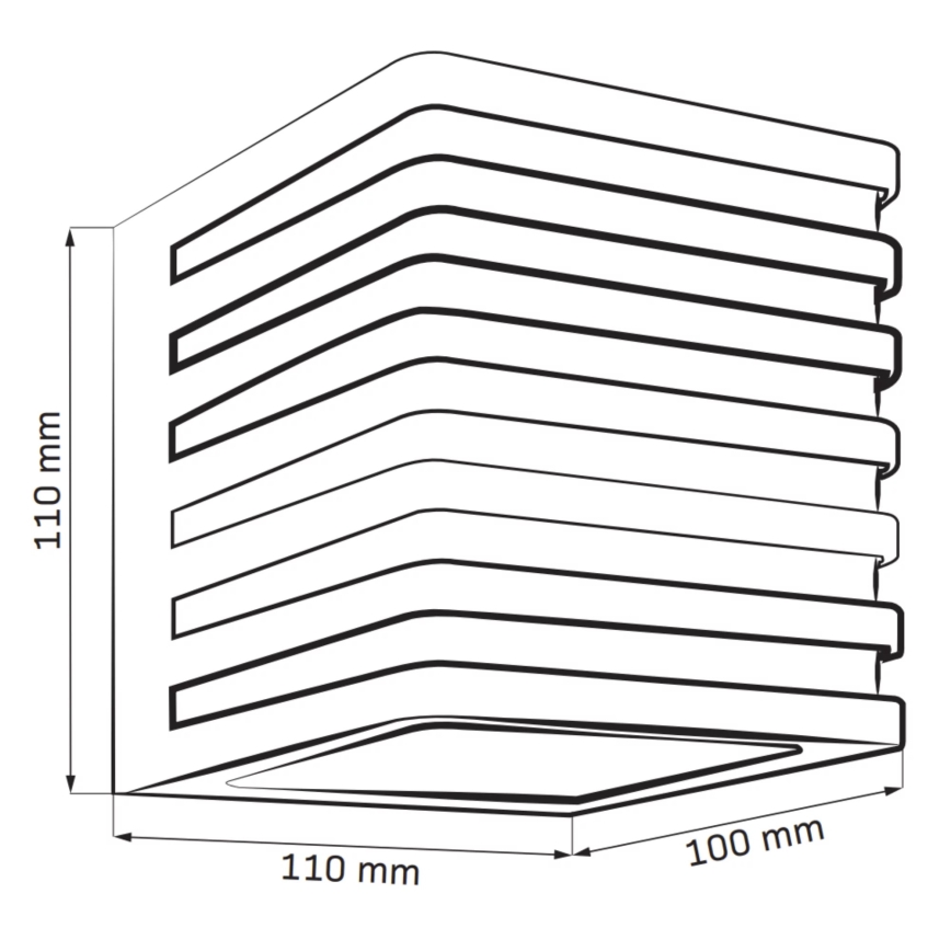 Udendørs LED væglampe MAXWELL LED/10W/230V IP54 grafit