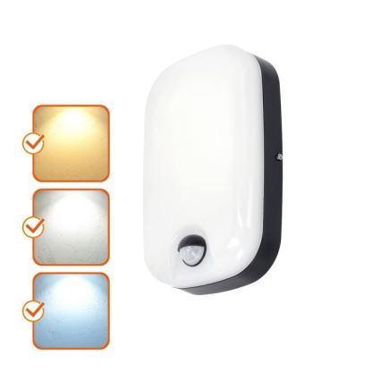LED Udendørs væglampe m. bevægelses- og skumringssensor BAVANO LED/15W/230V 3000/4000/5700K IP54