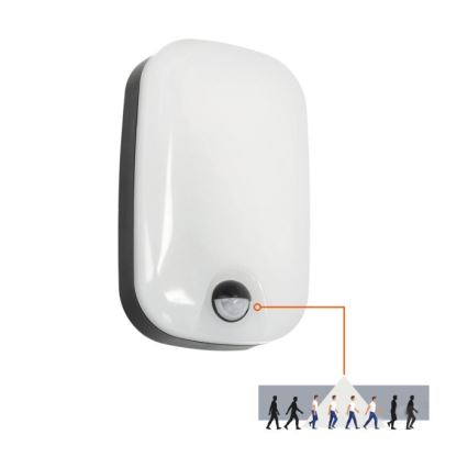 LED Udendørs væglampe m. bevægelses- og skumringssensor BAVANO LED/15W/230V 3000/4000/5700K IP54