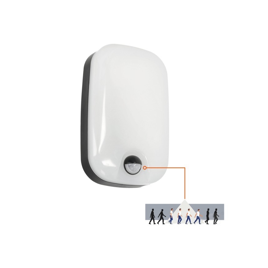 LED Udendørs væglampe m. bevægelses- og skumringssensor BAVANO LED/15W/230V 3000/4000/5700K IP54