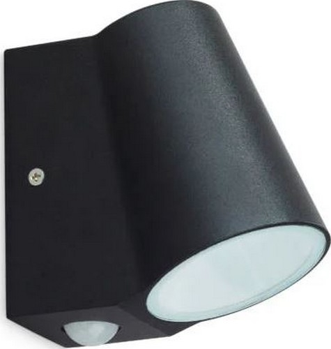 Udendørs LED væglampe med sensor BUNOL LED/6W/230V IP44 sort