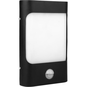 Udendørs LED væglampe med sensor CORDOBA LED/9W/230V IP44 sort