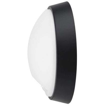 Udendørs LED væglampe med sensor LED/12W/230V 3000/4000/6500K IP65 sort