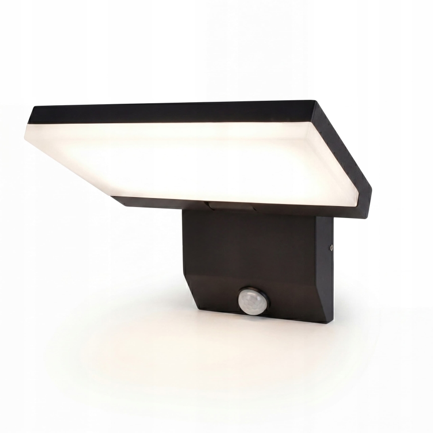LED udendørs væglampe med bevægelsessensor LED/18W/230V IP44 sort