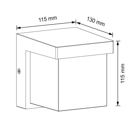 Udendørs LED væglampe MORGAN LED/10W/230V IP54