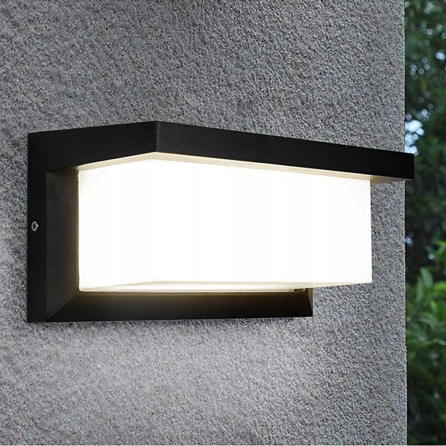 Udendørs LED væglampe NEELY LED/12W/230V 4000K IP54 sort
