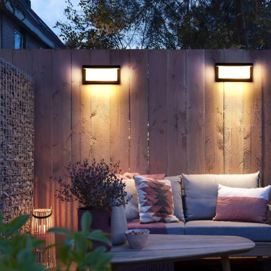 Udendørs LED væglampe NEELY LED/12W/230V 4000K IP54 sort