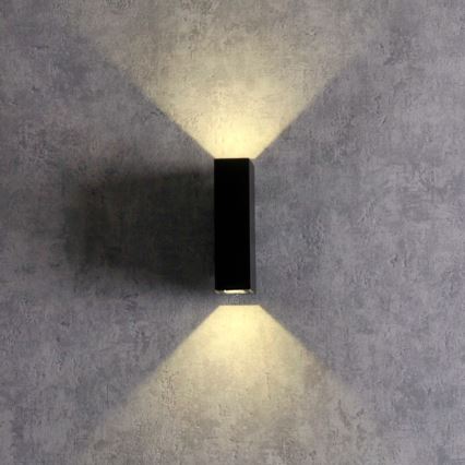 Udendørs LED væglampe ORLEAN 2xLED/2,5W/230V sort IP54