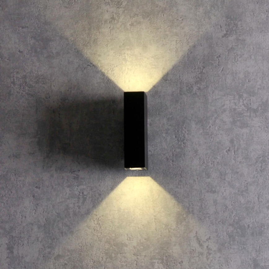 Udendørs LED væglampe ORLEAN 2xLED/2,5W/230V sort IP54