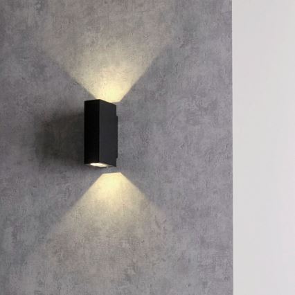 Udendørs LED væglampe ORLEAN 2xLED/2,5W/230V sort IP54