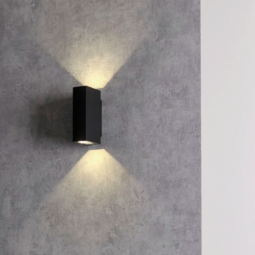 Udendørs LED væglampe ORLEAN 2xLED/2,5W/230V sort IP54