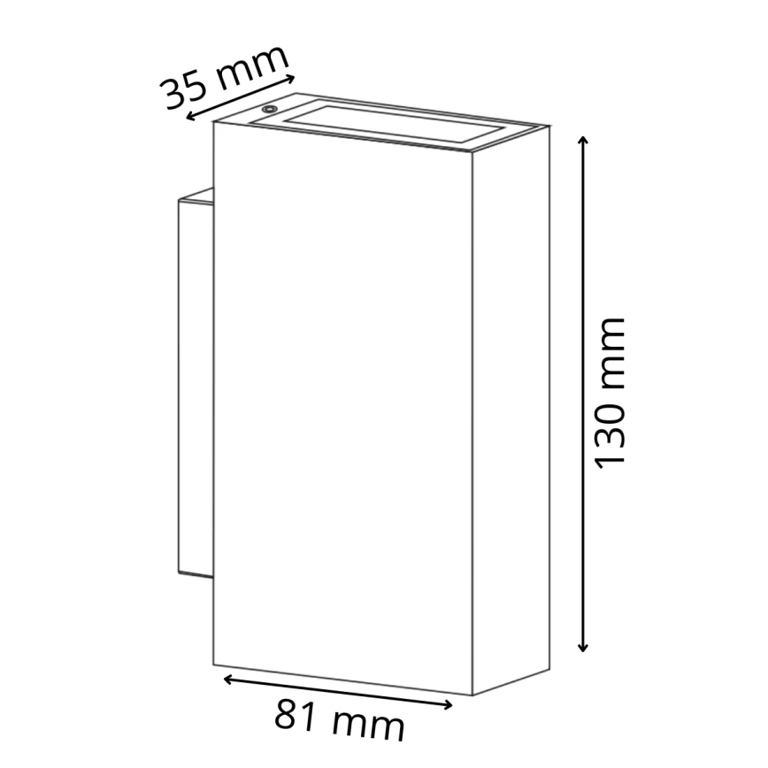 Udendørs LED væglampe ORLEAN 2xLED/2,5W/230V sort IP54