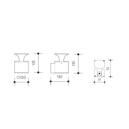 Udendørs LED væglampe ORNELA LED/6W/230V 3000K IP54 brun