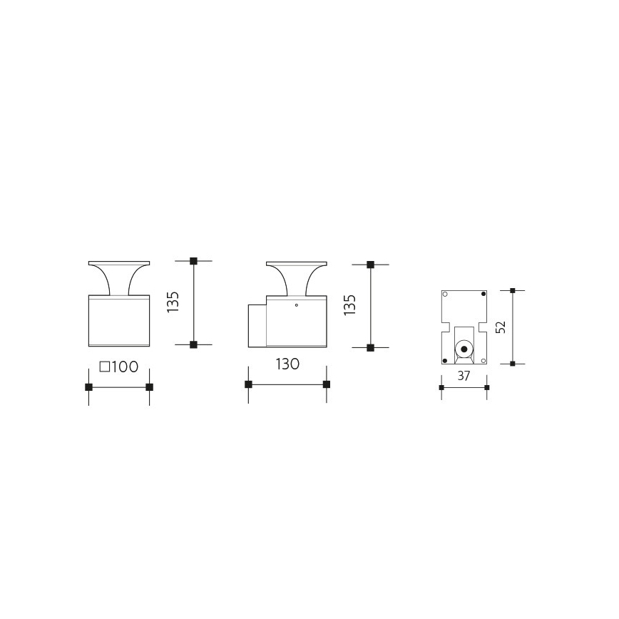 Udendørs LED væglampe ORNELA LED/6W/230V 3000K IP54 brun