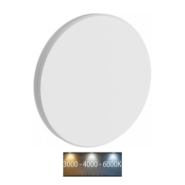 Udendørs LED væglampe PIATTA LED/18W/230V 3000/4000/6000K diameter 25 cm IP44 hvid