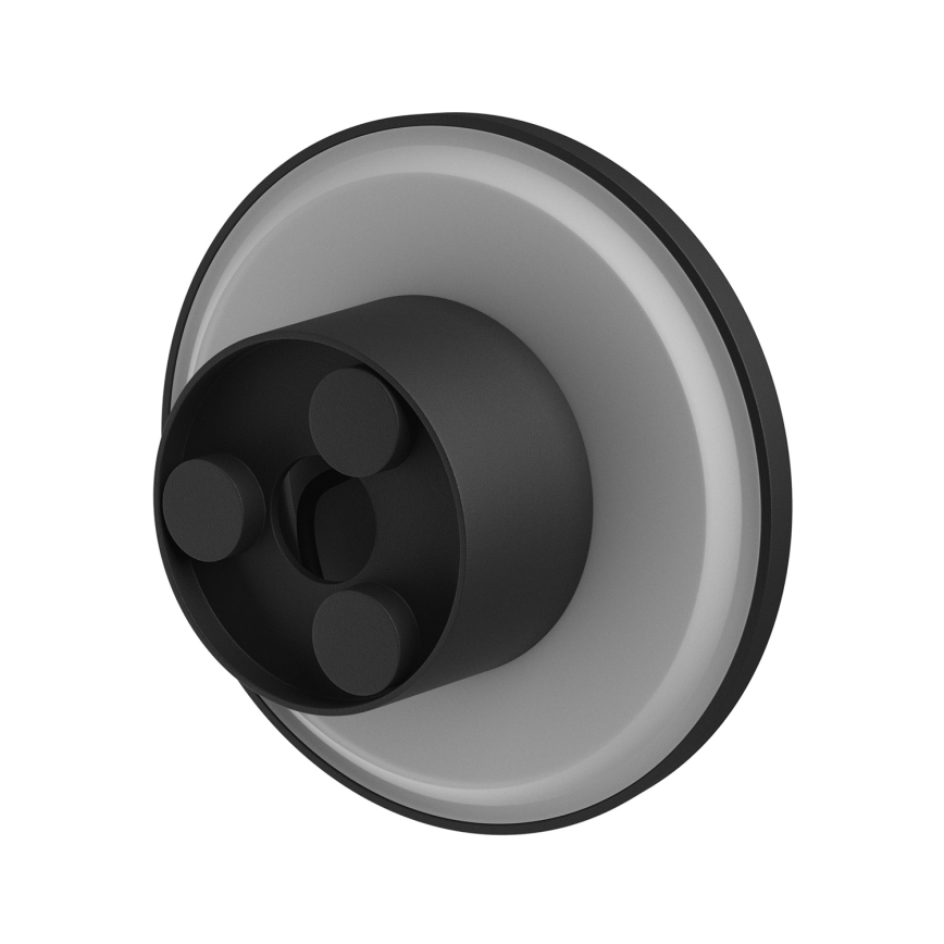 Udendørs LED væglampe PIATTA LED/18W/230V 3000/4000/6000K diameter 25 cm IP44 sort