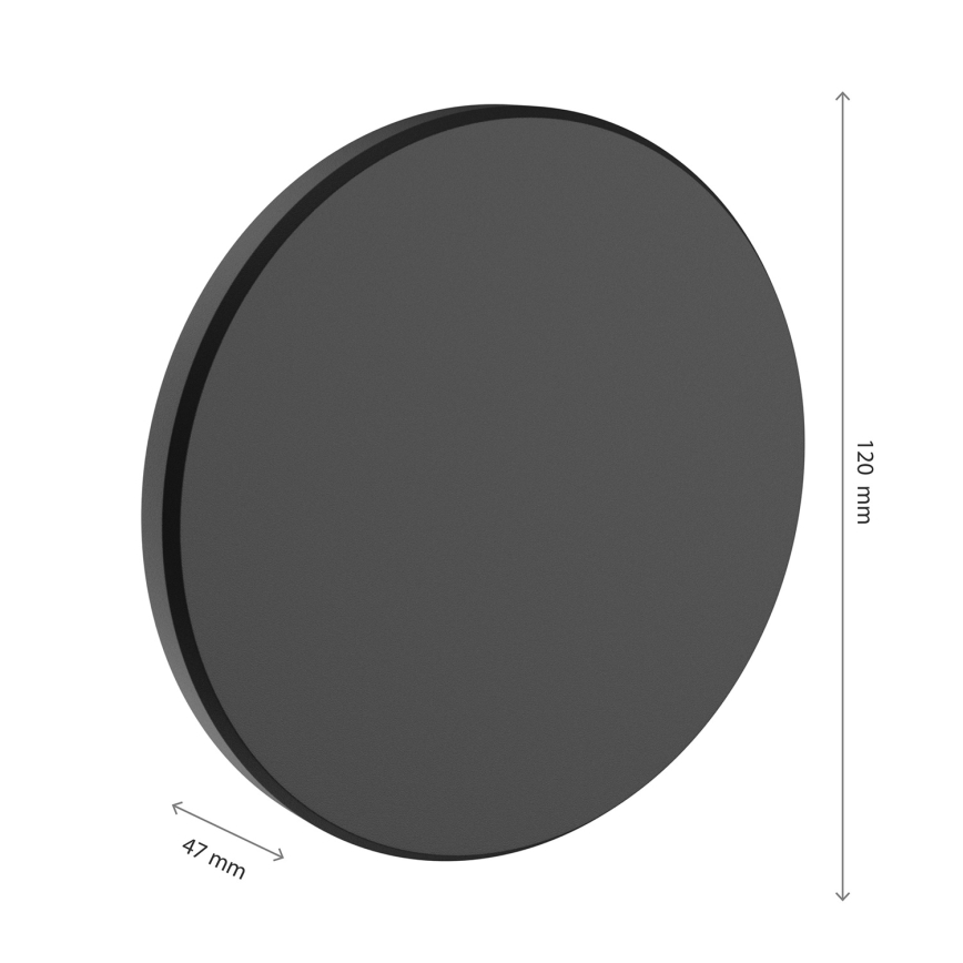 Udendørs LED væglampe PIATTA LED/18W/230V 3000/4000/6000K diameter 25 cm IP44 sort