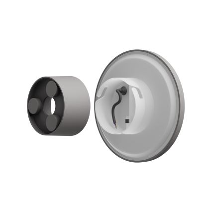 Udendørs LED væglampe PIATTA LED/9W/230V 3000/4000/6000K diameter 12 cm IP44 grå