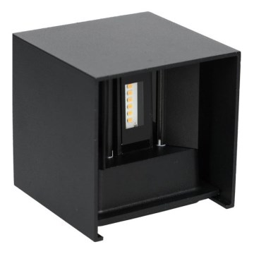 Udendørs LED væglampe QUERK 2xLED/3W/230V 3000K IP54 sort