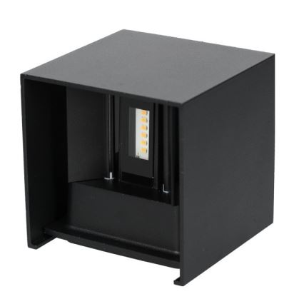 Udendørs LED væglampe QUERK 2xLED/3W/230V 3000K IP54 sort