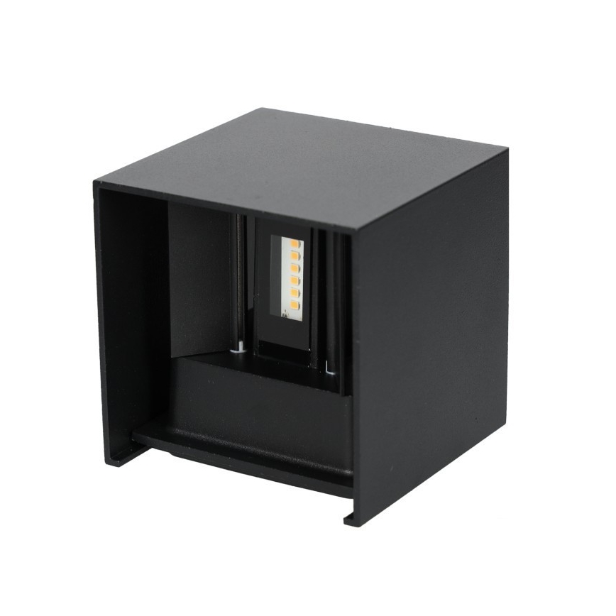 Udendørs LED væglampe QUERK 2xLED/3W/230V 3000K IP54 sort