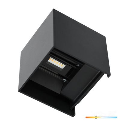 Udendørs LED væglampe QUERK 2xLED/3W/230V 3000K IP54 sort