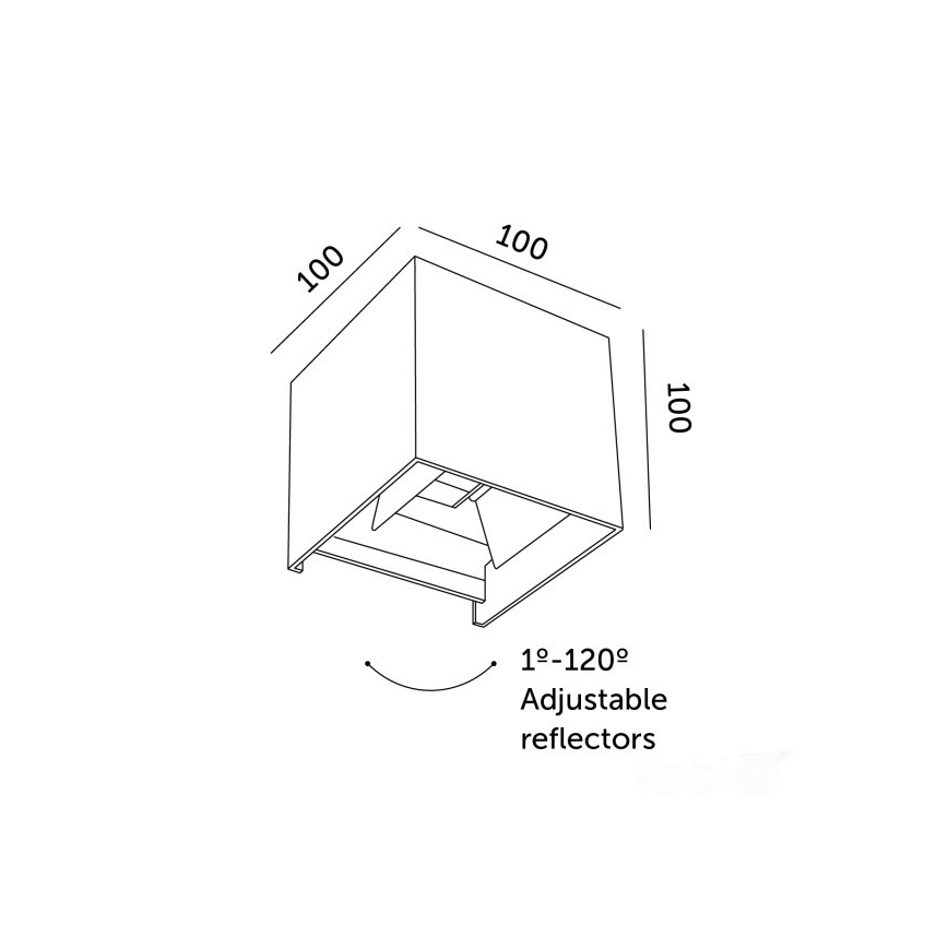 Udendørs LED væglampe QUERK 2xLED/3W/230V 3000K IP54 sort