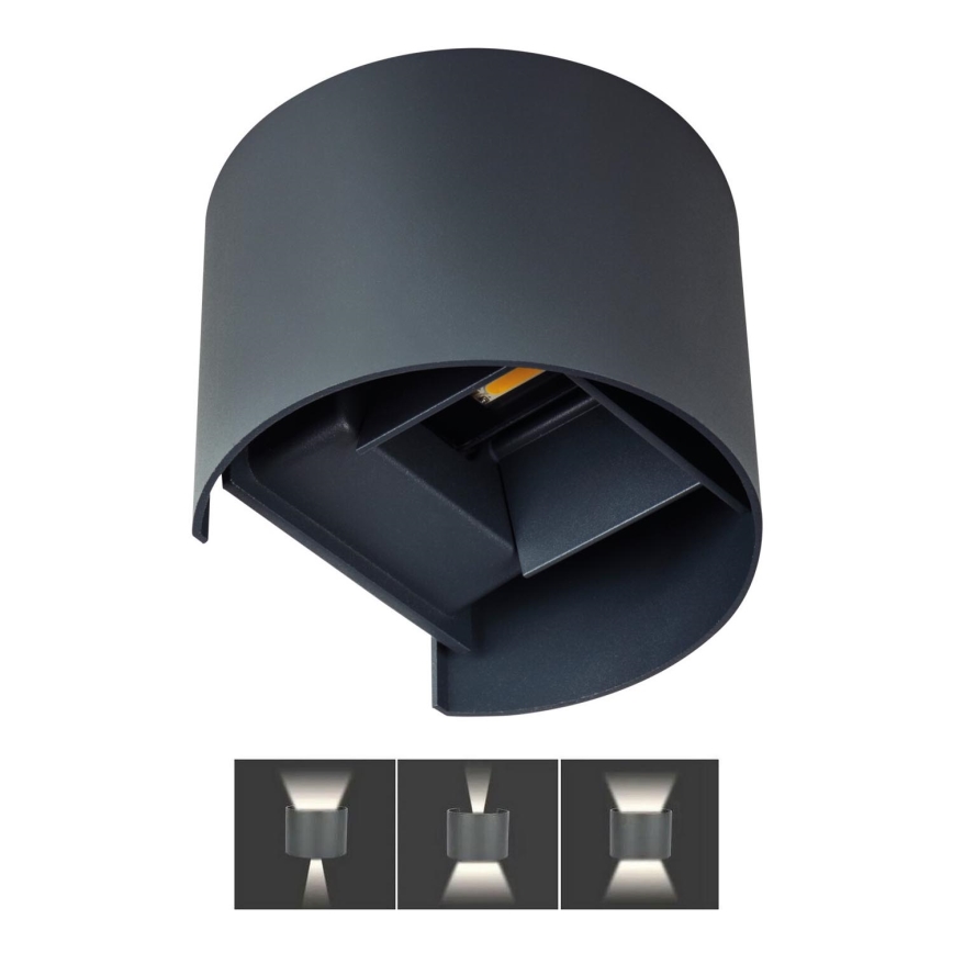Udendørs LED væglampe REKA LED/7W/230V IP54 antracit