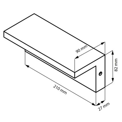 Udendørs LED væglampe TESA LED/10W/230V IP54 sort