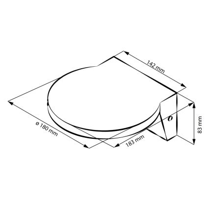 Udendørs LED væglampe TESA LED/10W/230V IP54 sort