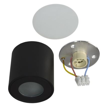 Udendørs loftlampe FARA 1xGU10/50W/230V IP54 sort