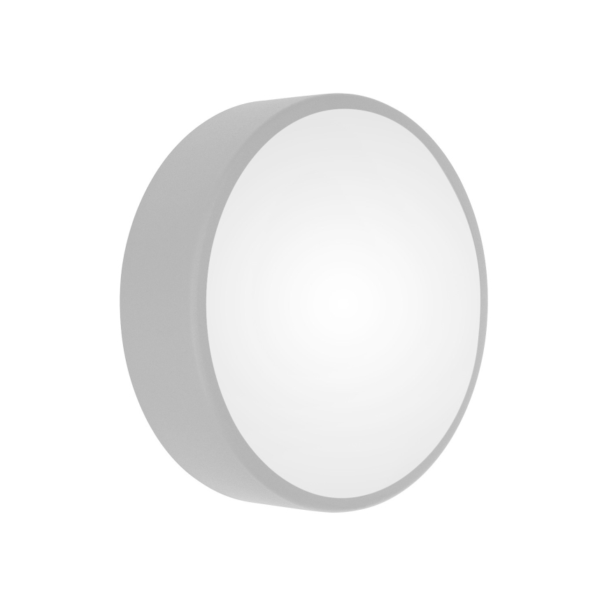 Udendørs loftlampe med sensor CLEO 2xE27/24W/230V diam. 30 cm grå IP54