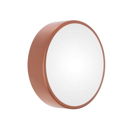 Udendørs loftlampe med sensor CLEO 2xE27/24W/230V diam. 30 cm kobberfarvet IP54