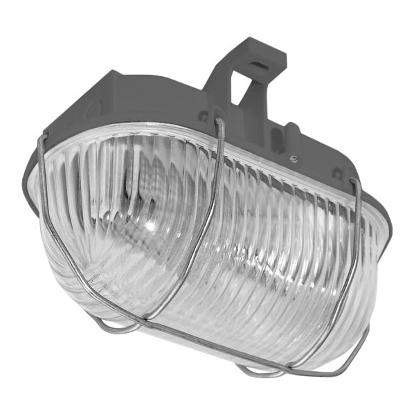 Udendørs loftlampe OVAL 1xE27/60W/230V grå IP44