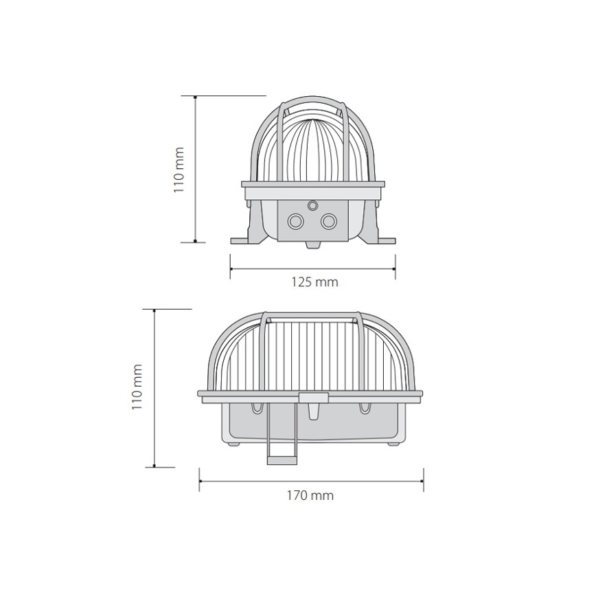 Udendørs loftlampe OVAL 1xE27/60W/230V IP44 brun