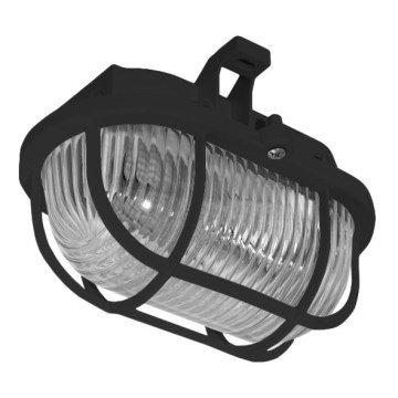 Udendørs loftlampe OVAL 1xE27/60W/230V IP44 sort
