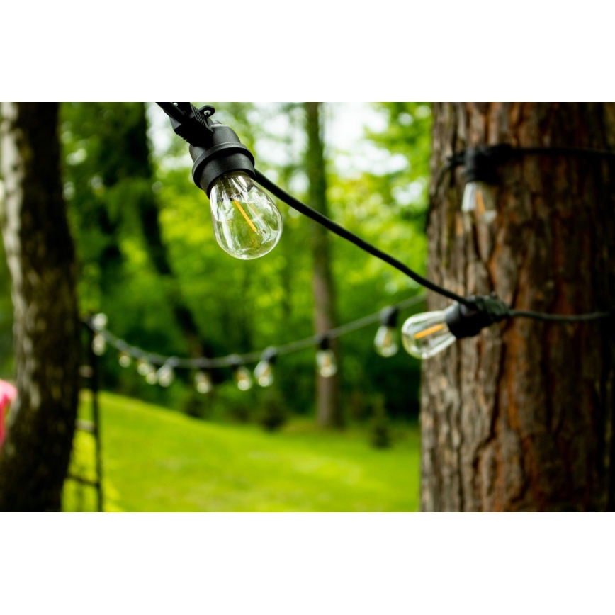 Udendørs lyskæde MIMOSA 20xE27/1,3W/230V IP44 20 m