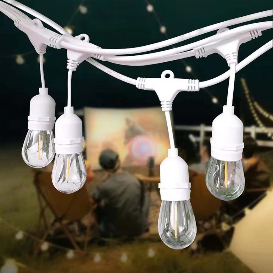 Udendørs lyskæde STRING, 15 x E27 (maks. 40 W), 230 V, 15 m, IP65