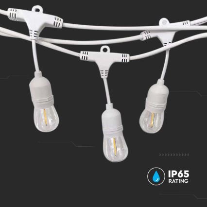 Udendørs lyskæde STRING, 15 x E27 (maks. 40 W), 230 V, 15 m, IP65