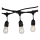 Udendørs lyskæde STRING 5 m 10xE27/40W/230V IP54