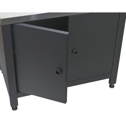 Udendørs modul skab til grill 80x47x69 cm sort/rustfrit stål