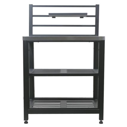 Udendørs modulbord 80x47x123 cm sort/rustfrit stål