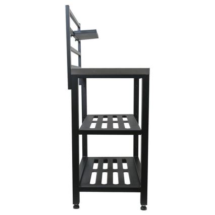 Udendørs modulbord 80x47x123 cm sort/rustfrit stål